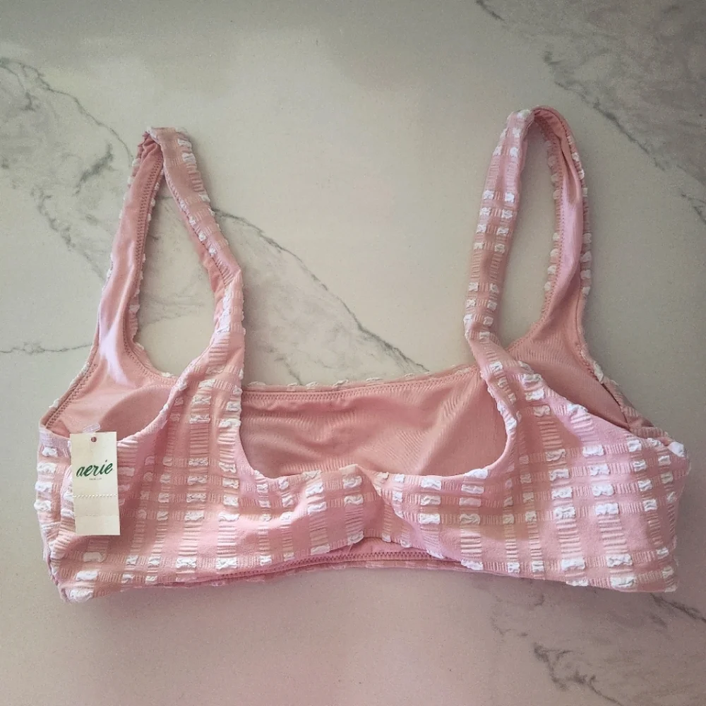 🆕️AERIE NWT Pink Large Bikini Top - Picture 2 of 12